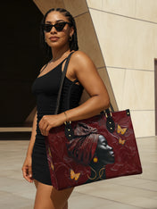 Gilded Grace Premium Leather Handbag QR0XD163