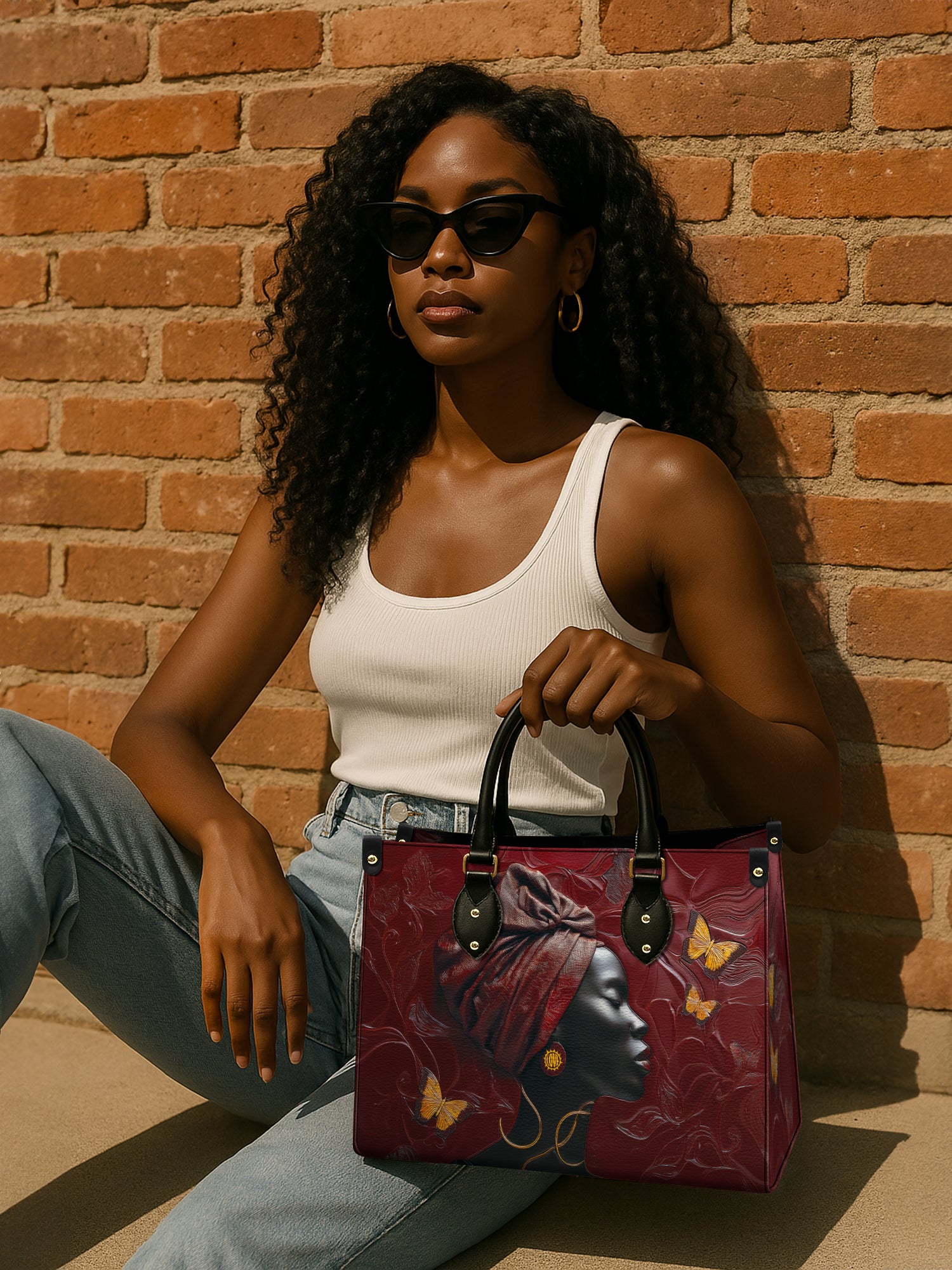 Gilded Grace Premium Leather Handbag QR0XD163