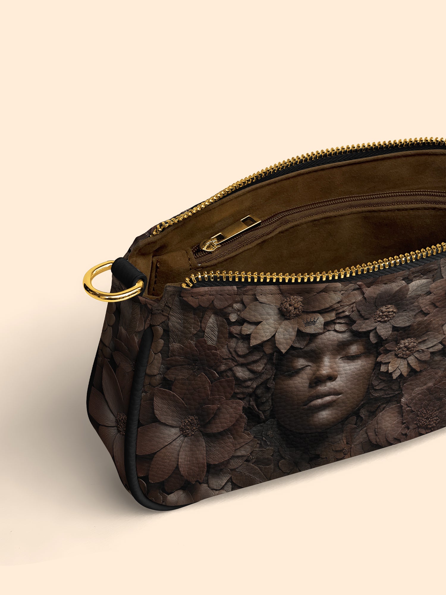 Wooden Bloom Classic Zip Pochette QR0TV017