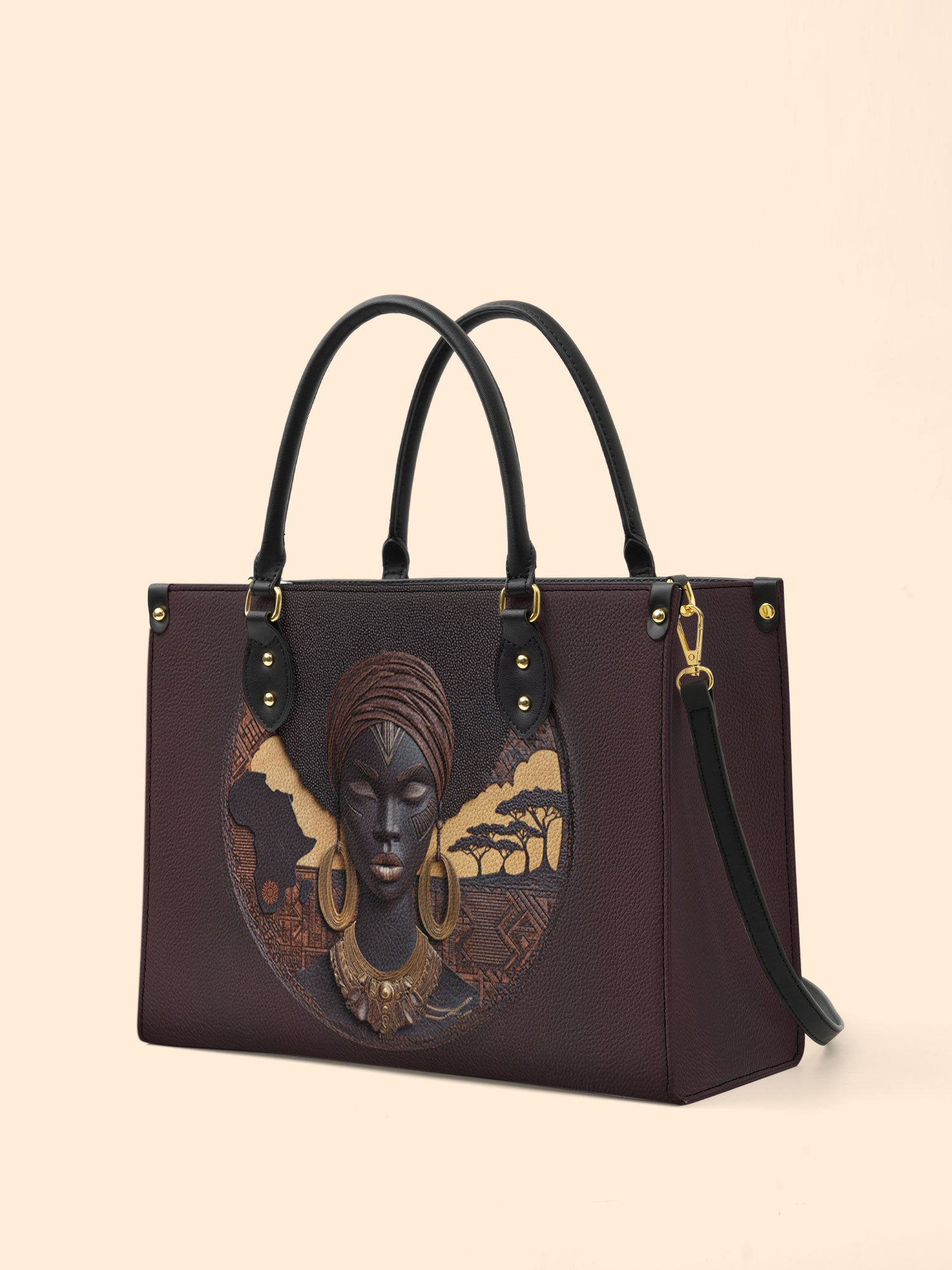 Africa's Soul Premium Leather Handbag QR0TD092