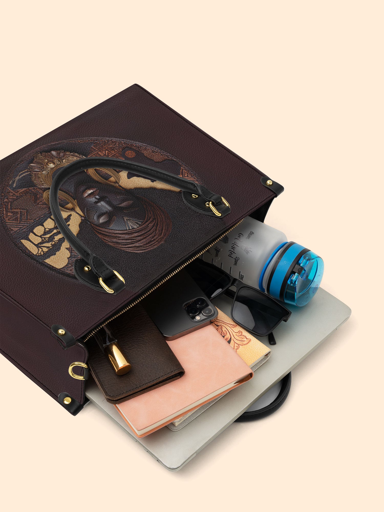 Africa's Soul Premium Leather Handbag QR0TD092