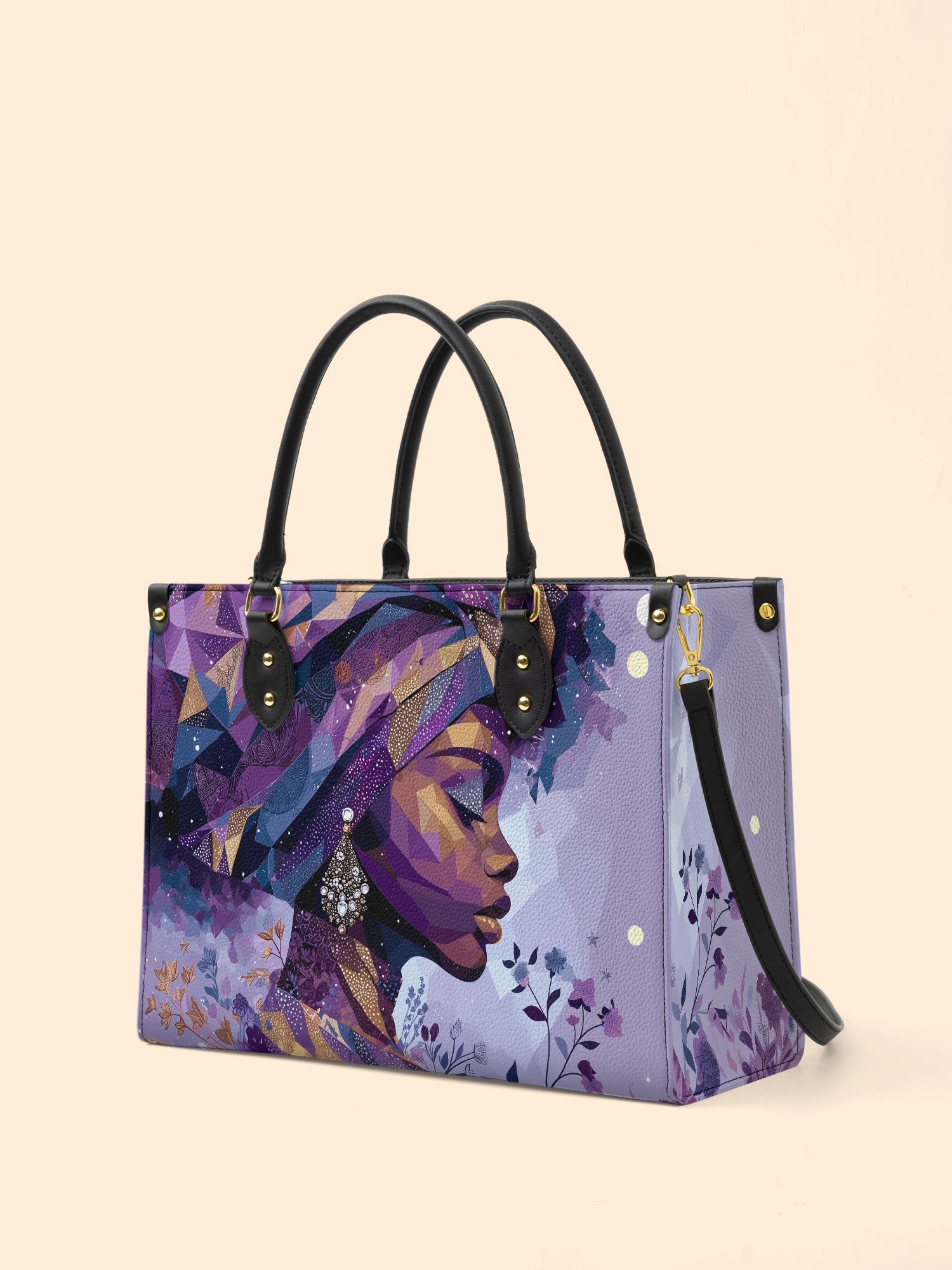 Purple Radiance Premium Leather Handbag QR0TD094