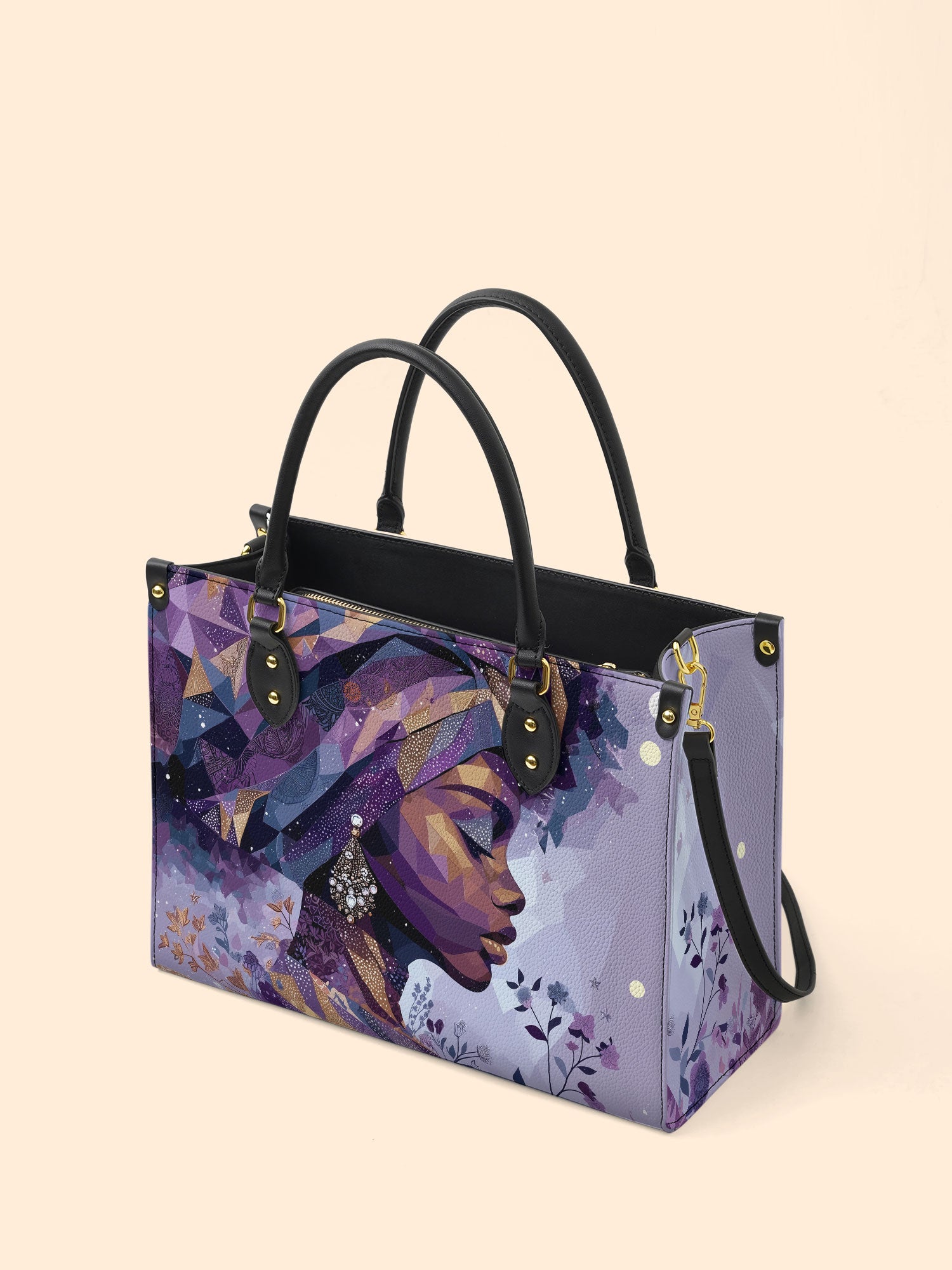 Purple Radiance Premium Leather Handbag QR0TD094