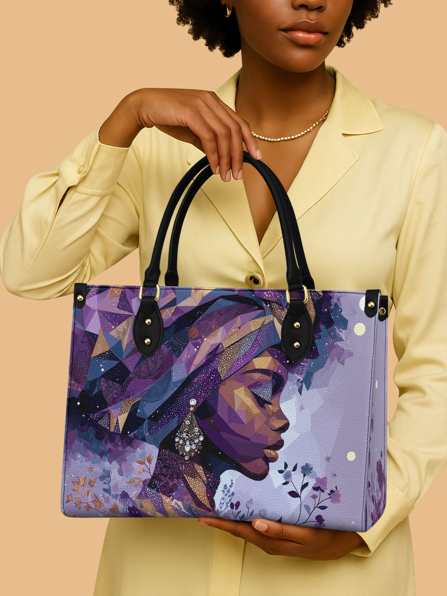 Purple Radiance Premium Leather Handbag QR0TD094