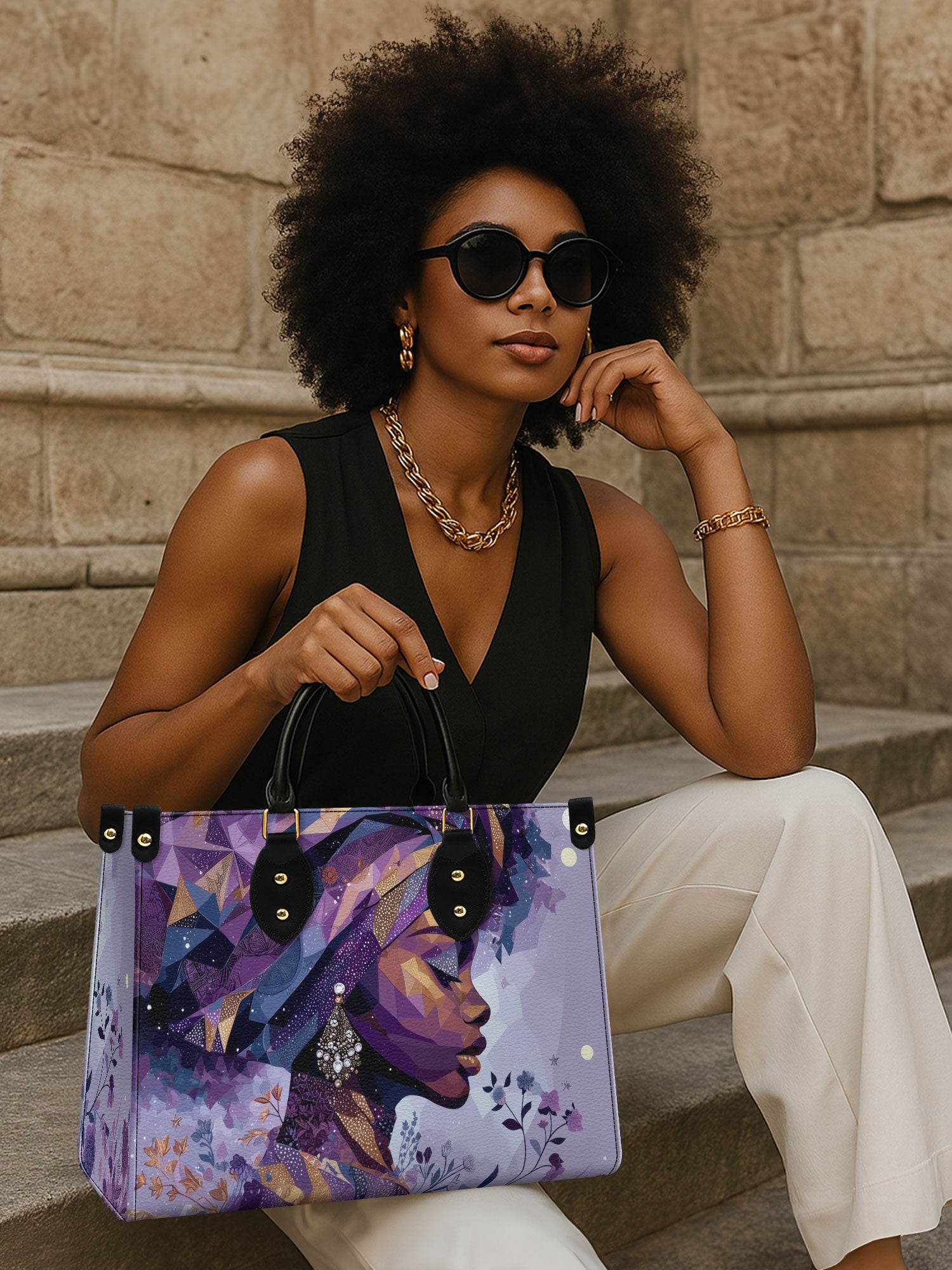 Purple Radiance Premium Leather Handbag QR0TD094