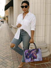 Purple Radiance Premium Leather Handbag QR0TD094