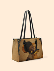 African Tribe Woman Premium Leather Handbag QR0HH023