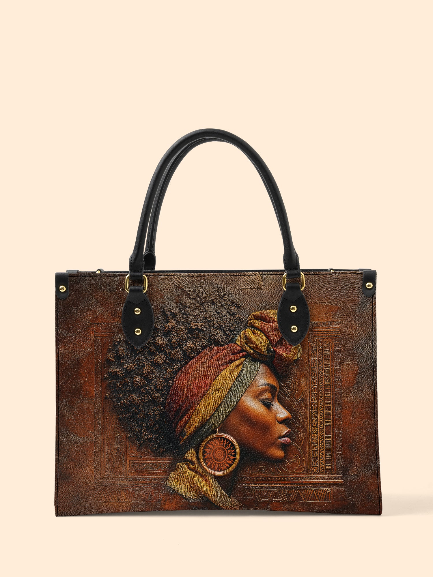 Afro-Elegance Premium Leather Handbag QR0HH022