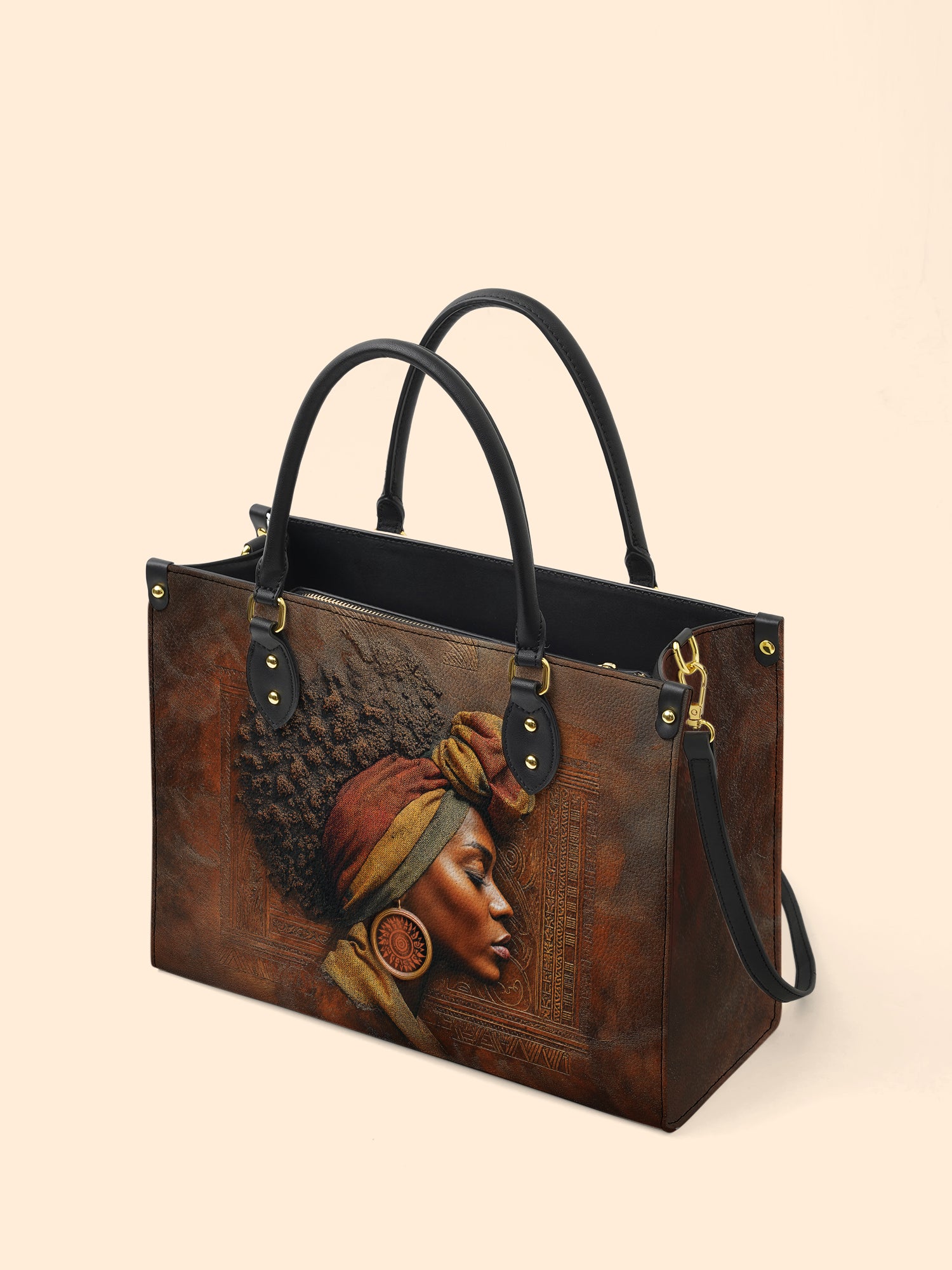 Afro-Elegance Premium Leather Handbag QR0HH022