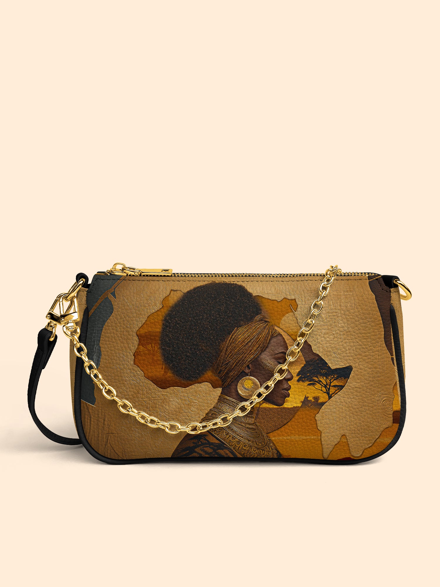 African Tribe Woman Classic Zip Pochette QR0HH028