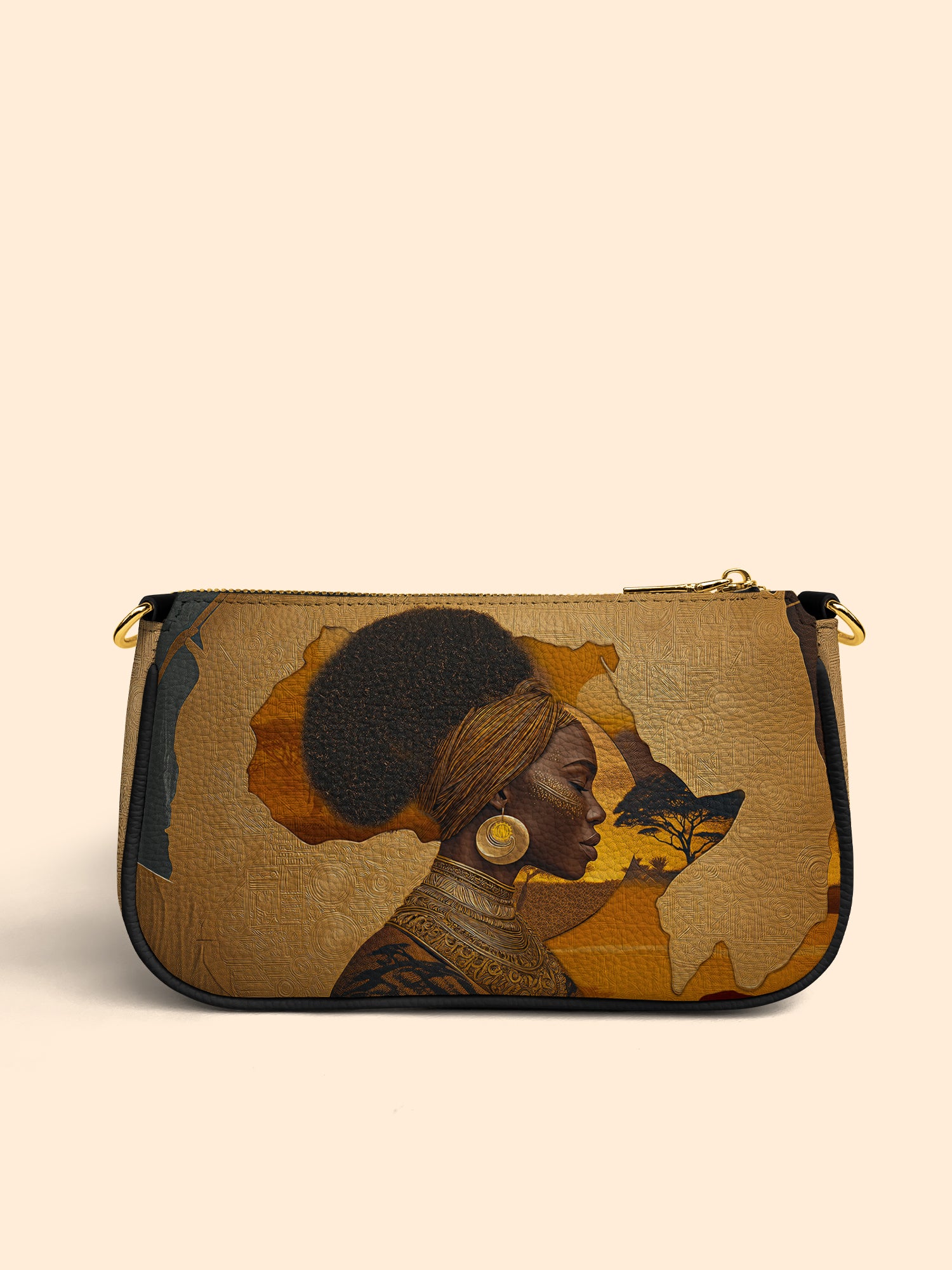 African Tribe Woman Classic Zip Pochette QR0HH028