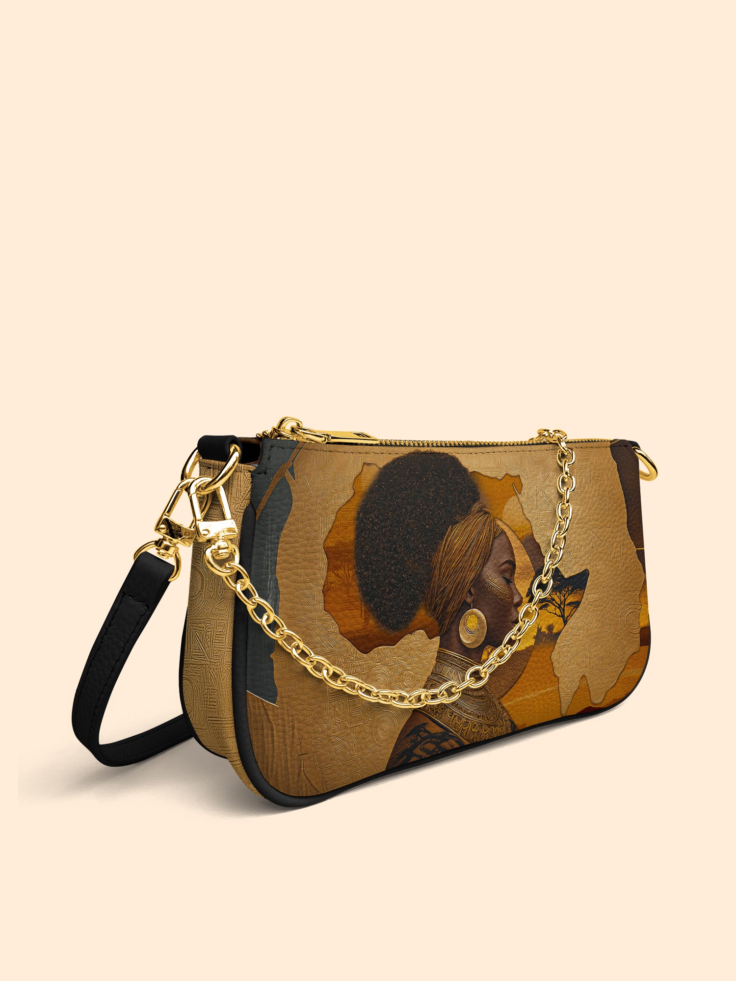 African Tribe Woman Classic Zip Pochette QR0HH028