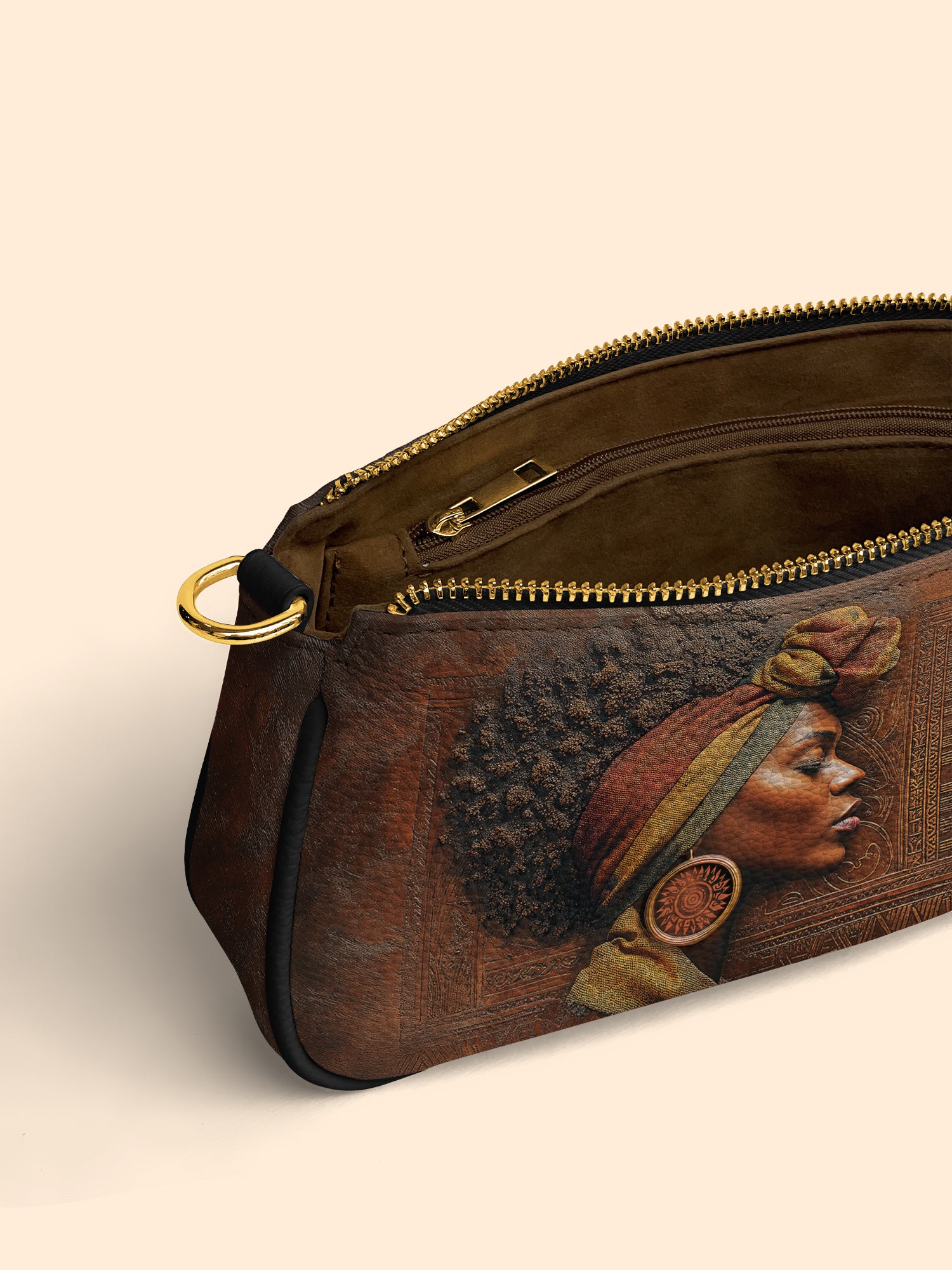 Afro-Elegance Classic Zip Pochette QR0HH027