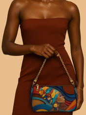 Woman in Headwrap Classic Zip Pochette QR0HH026