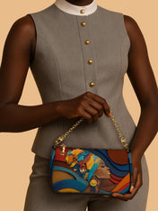 Woman in Headwrap Classic Zip Pochette QR0HH026