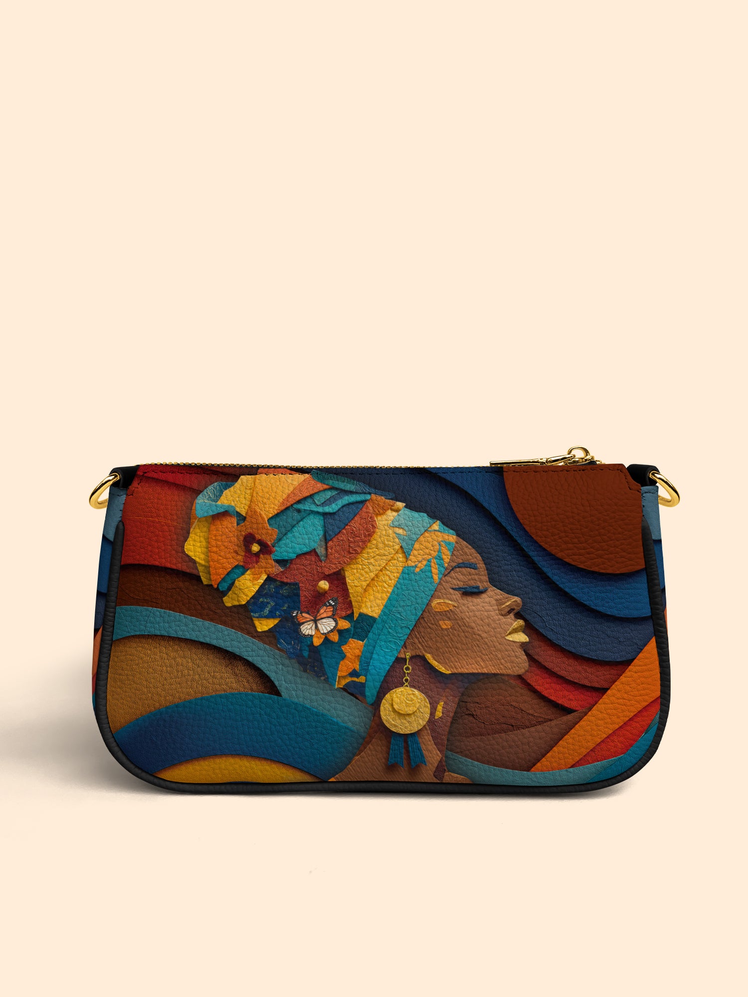 Woman in Headwrap Classic Zip Pochette QR0HH026