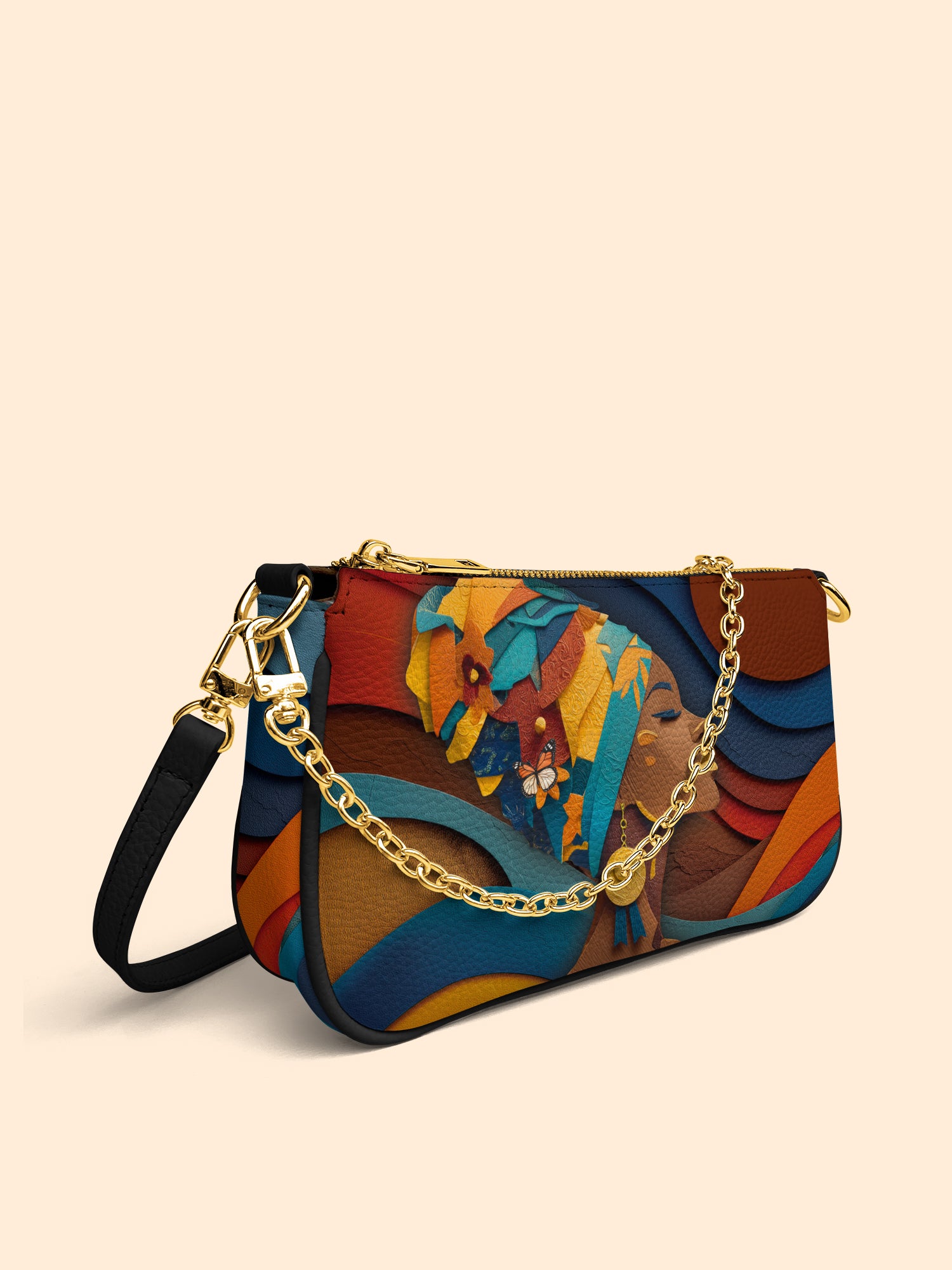 Woman in Headwrap Classic Zip Pochette QR0HH026