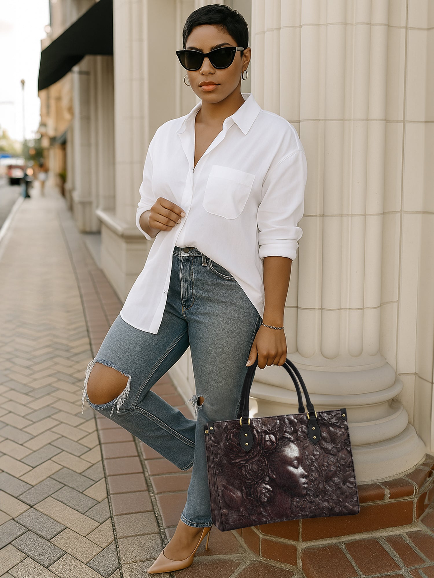 Florissant Grace Premium Leather Handbag QR0XD185