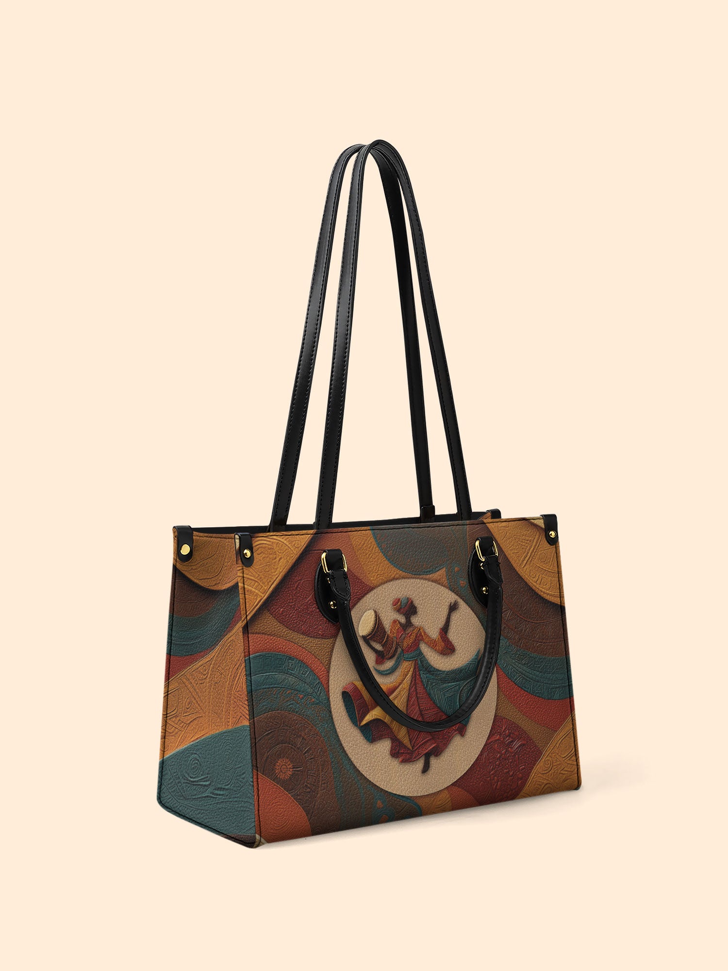Dancing Rhythm Premium Leather Handbag QR0XD181