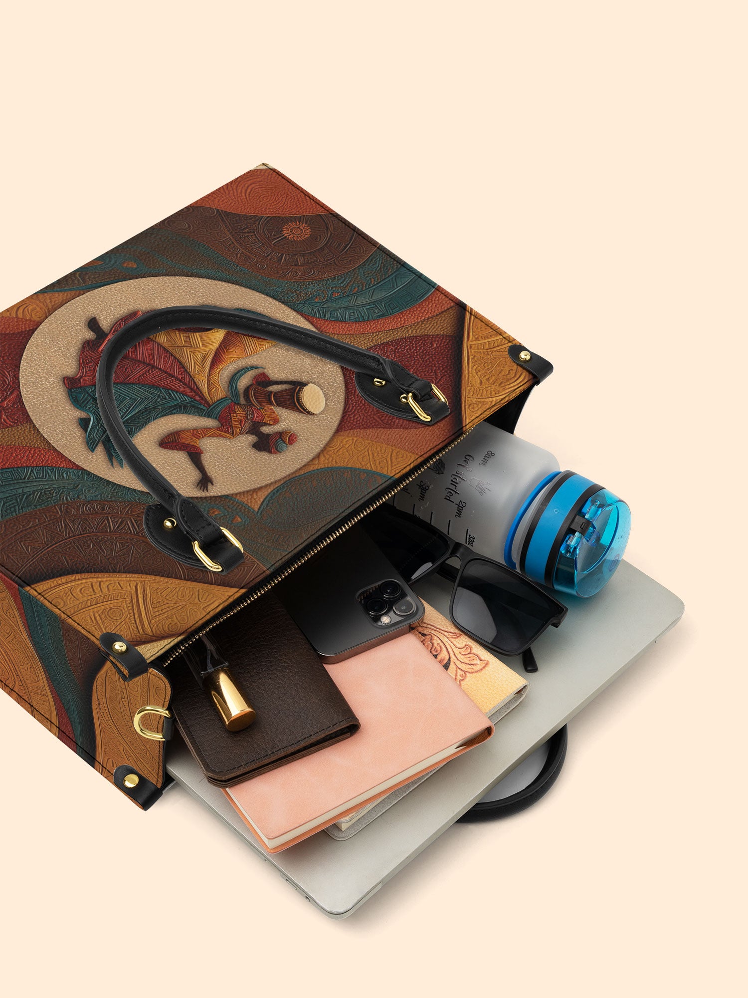 Dancing Rhythm Premium Leather Handbag QR0XD181