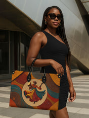 Dancing Rhythm Premium Leather Handbag QR0XD181
