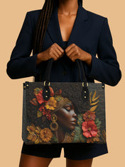 Floral Grace Premium Leather Handbag QR0XD184