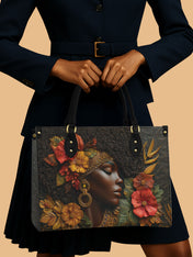 Floral Grace Premium Leather Handbag QR0XD184