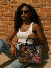 Floral Grace Premium Leather Handbag QR0XD184