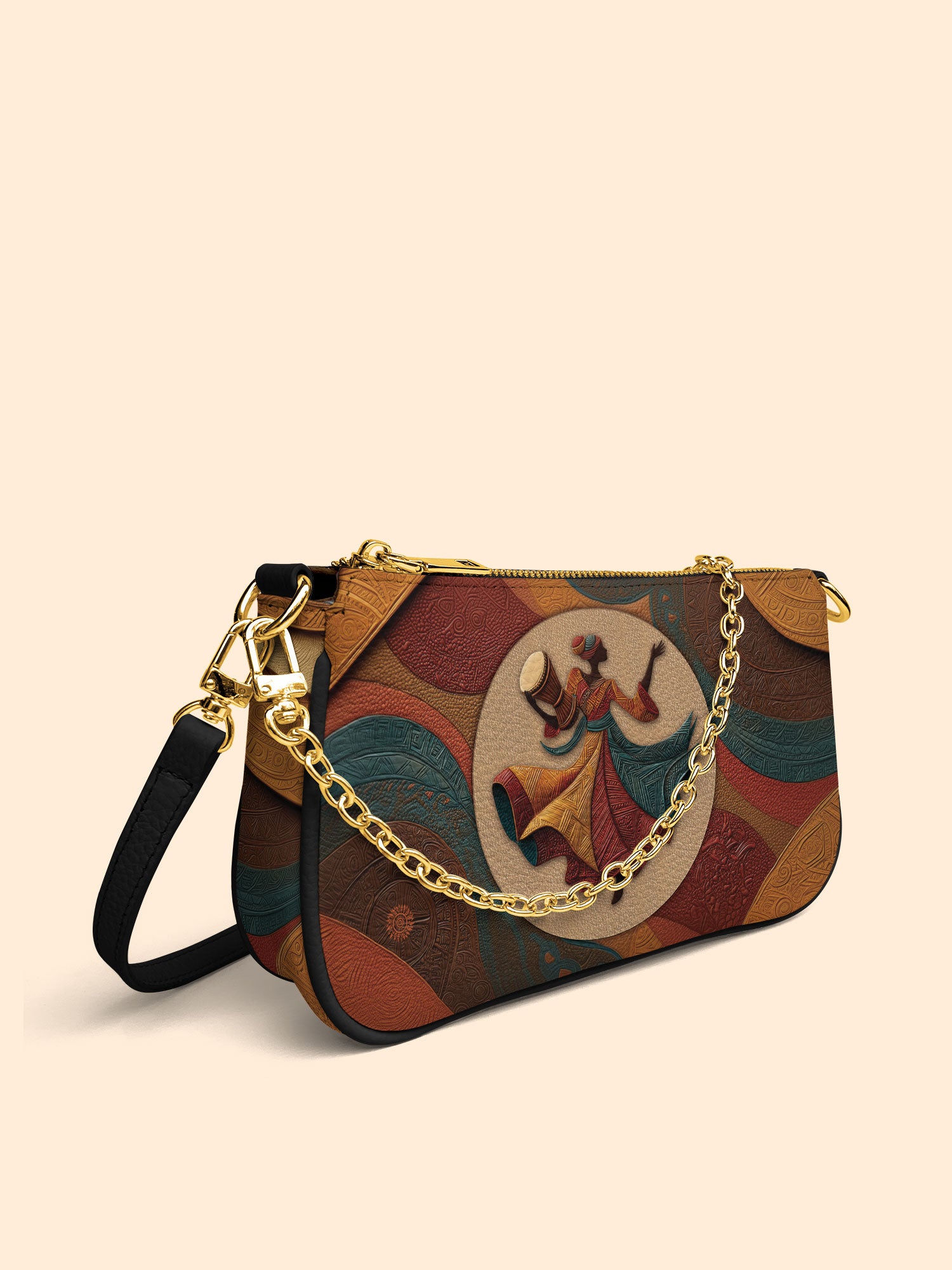 Dancing Rhythm Classic Zip Pochette QR0XD192