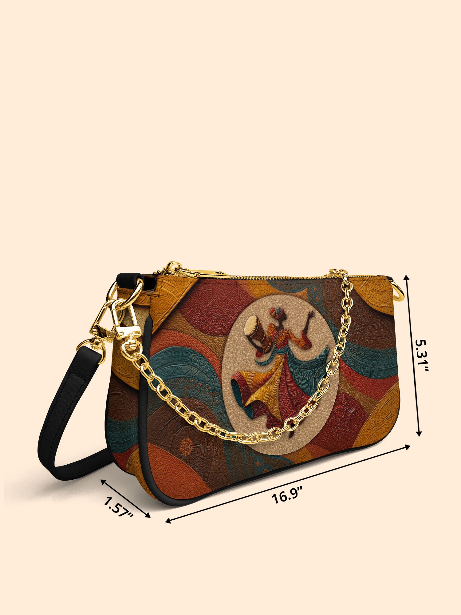 Dancing Rhythm Classic Zip Pochette QR0XD192