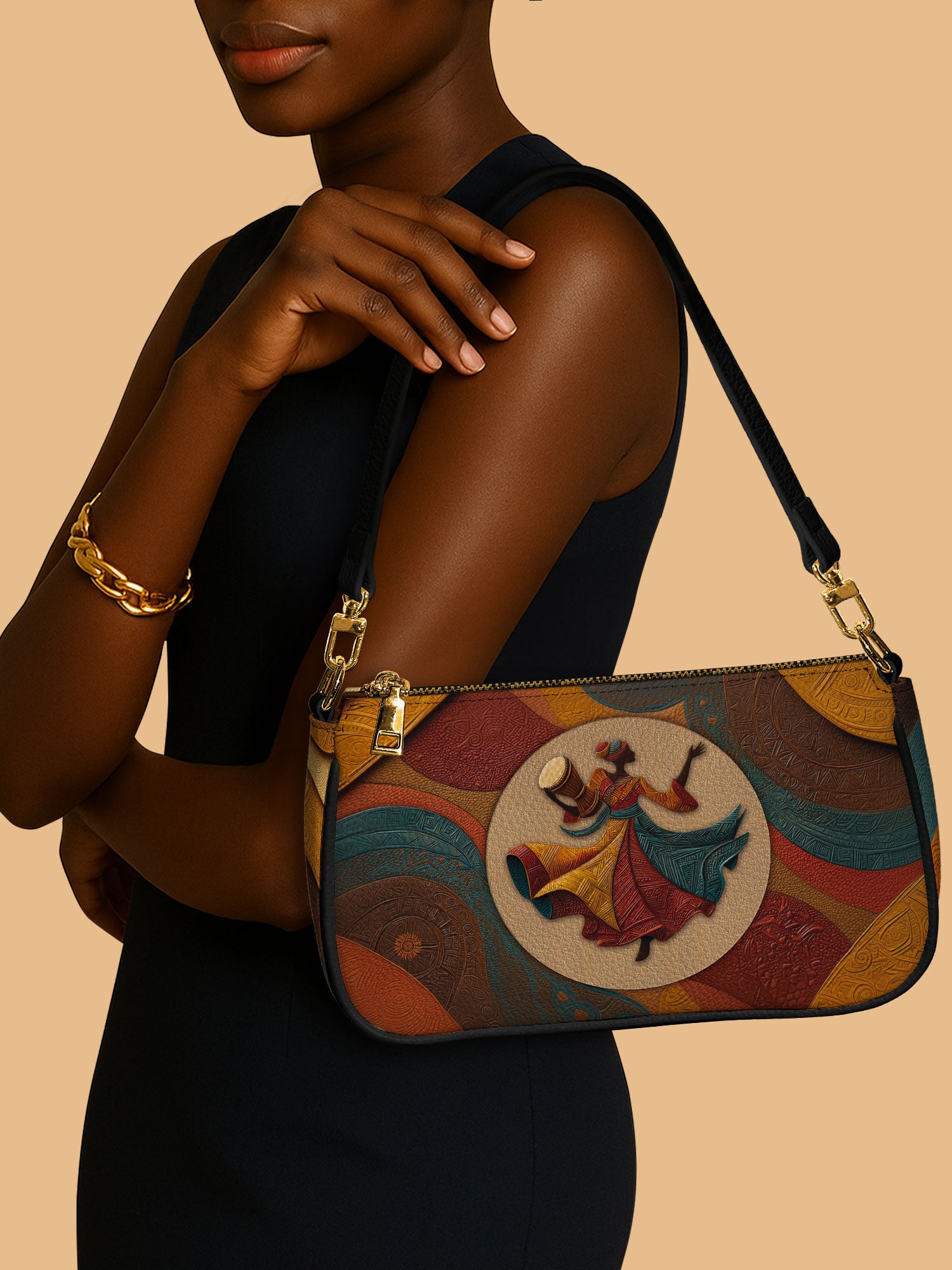 Dancing Rhythm Classic Zip Pochette QR0XD192