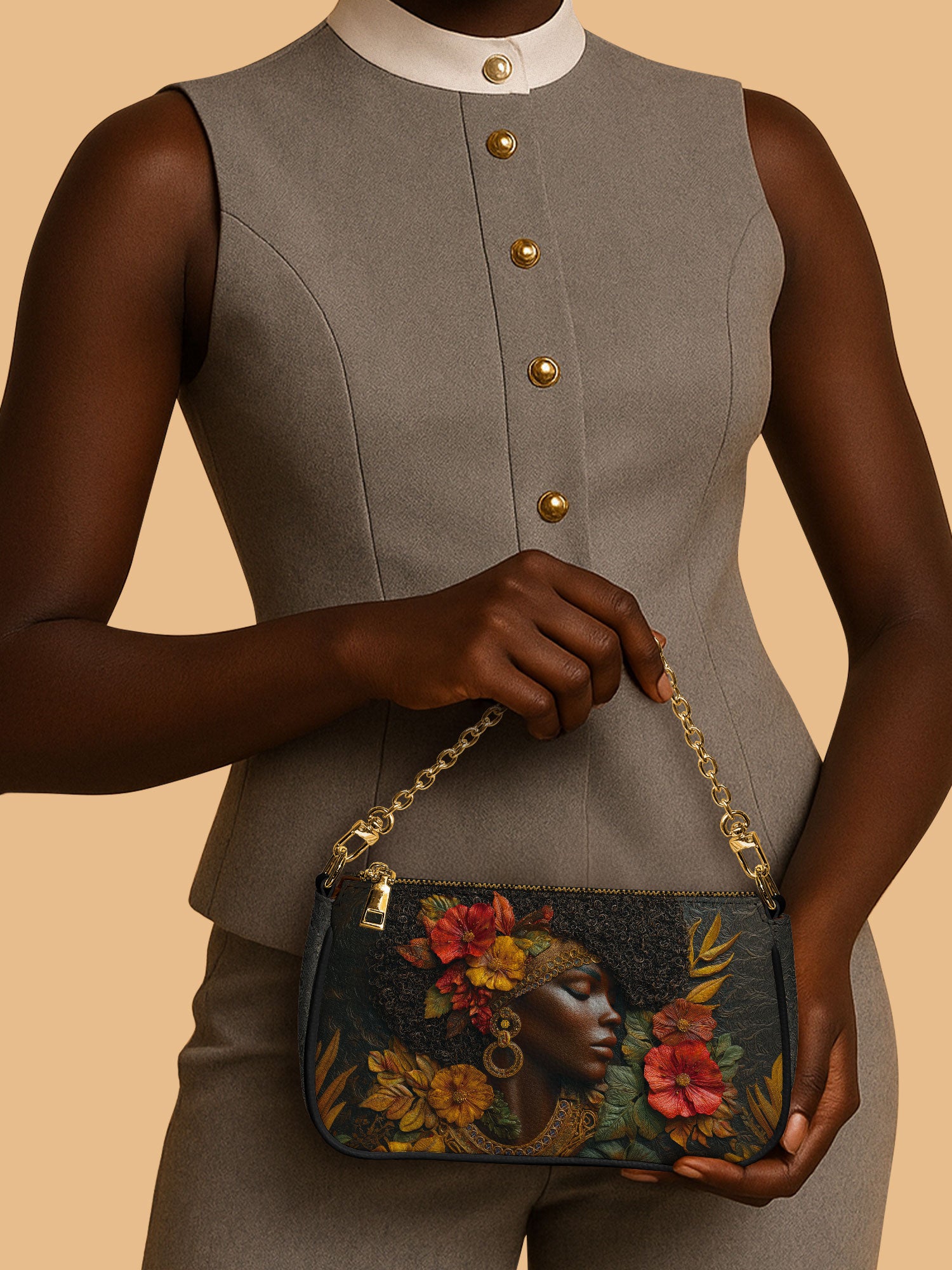 Floral Grace Classic Zip Pochette QR0XD188