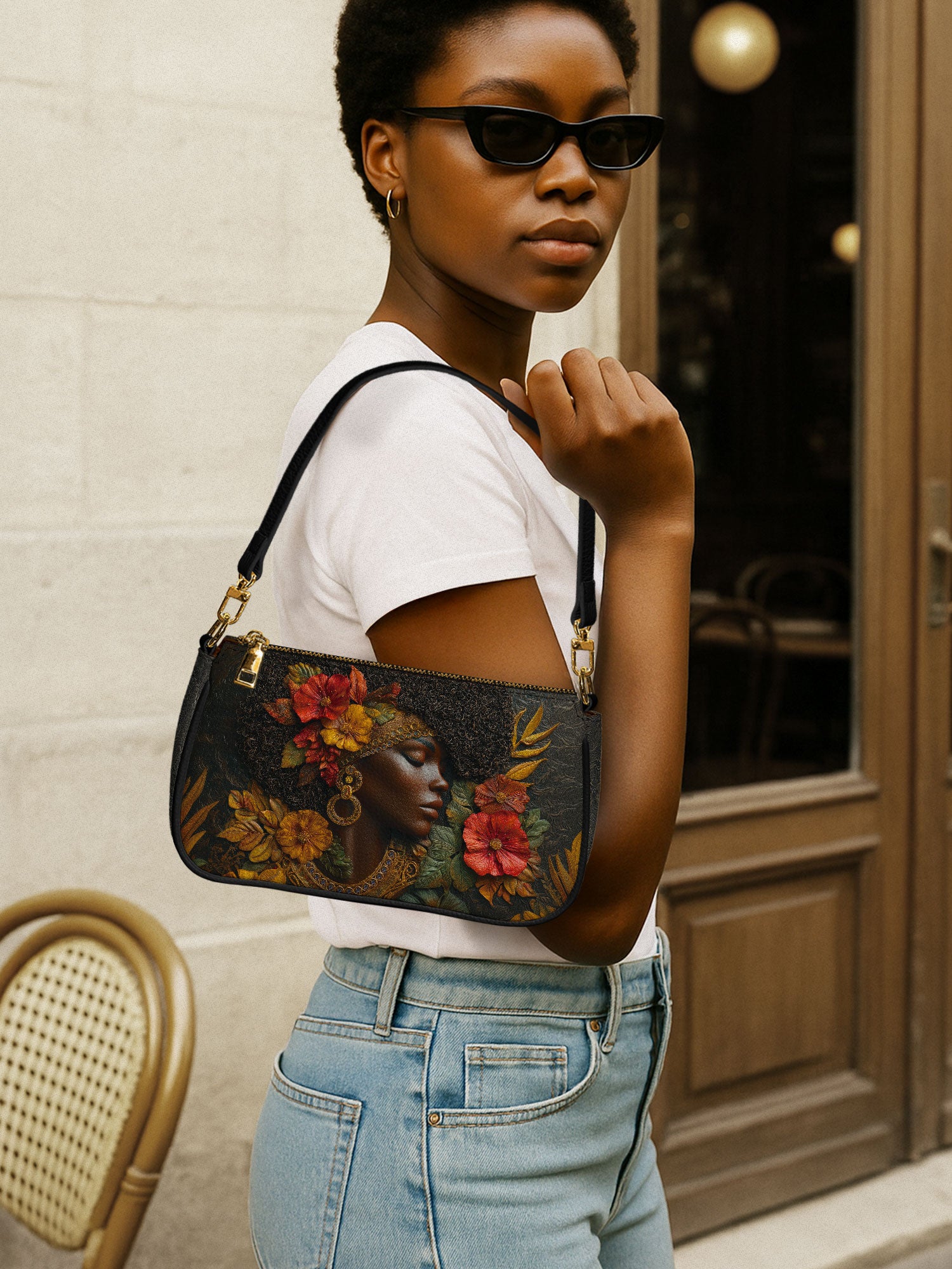 Floral Grace Classic Zip Pochette QR0XD188