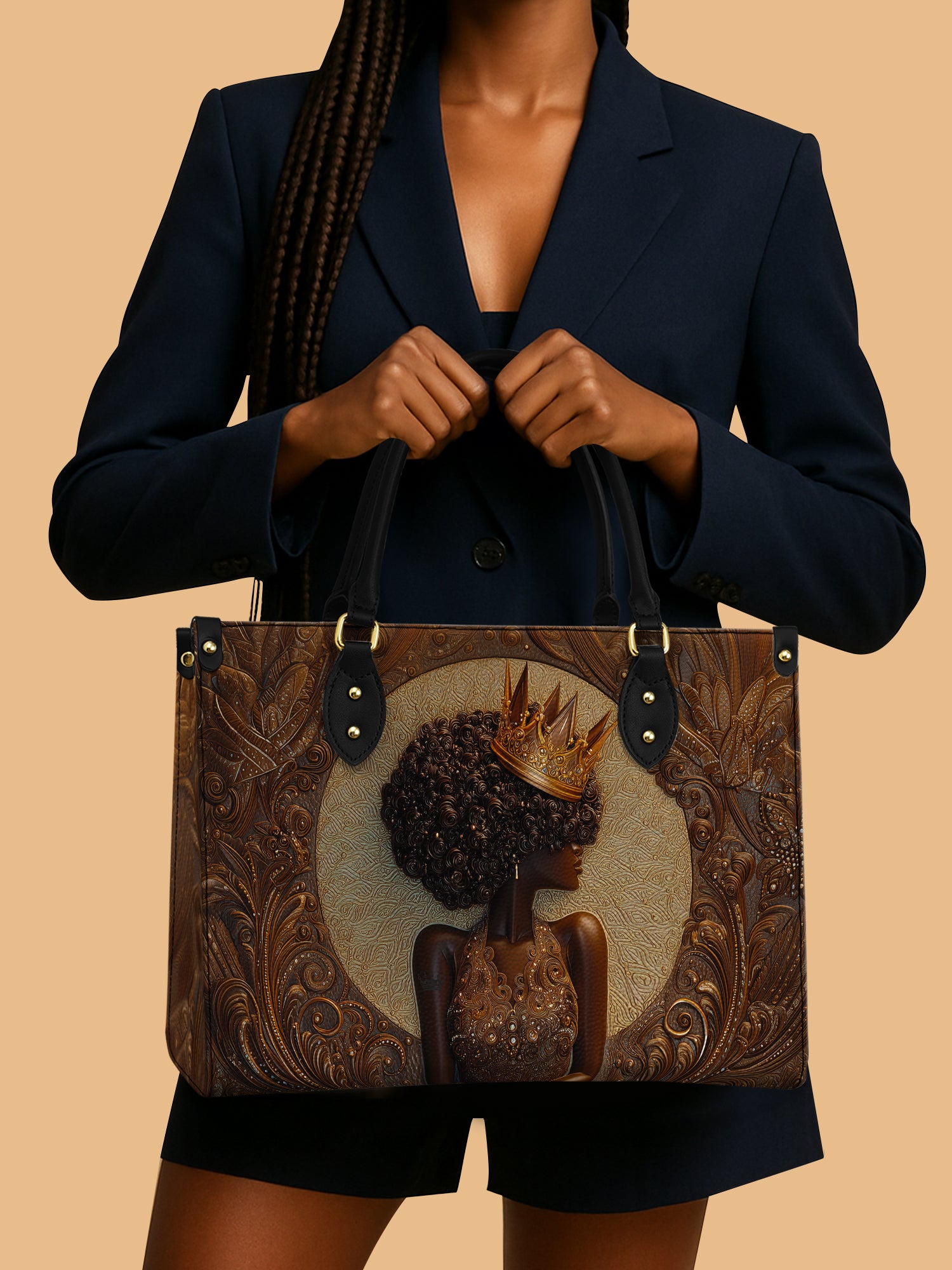 Coiled Glory Premium Leather Handbag QR0XD197