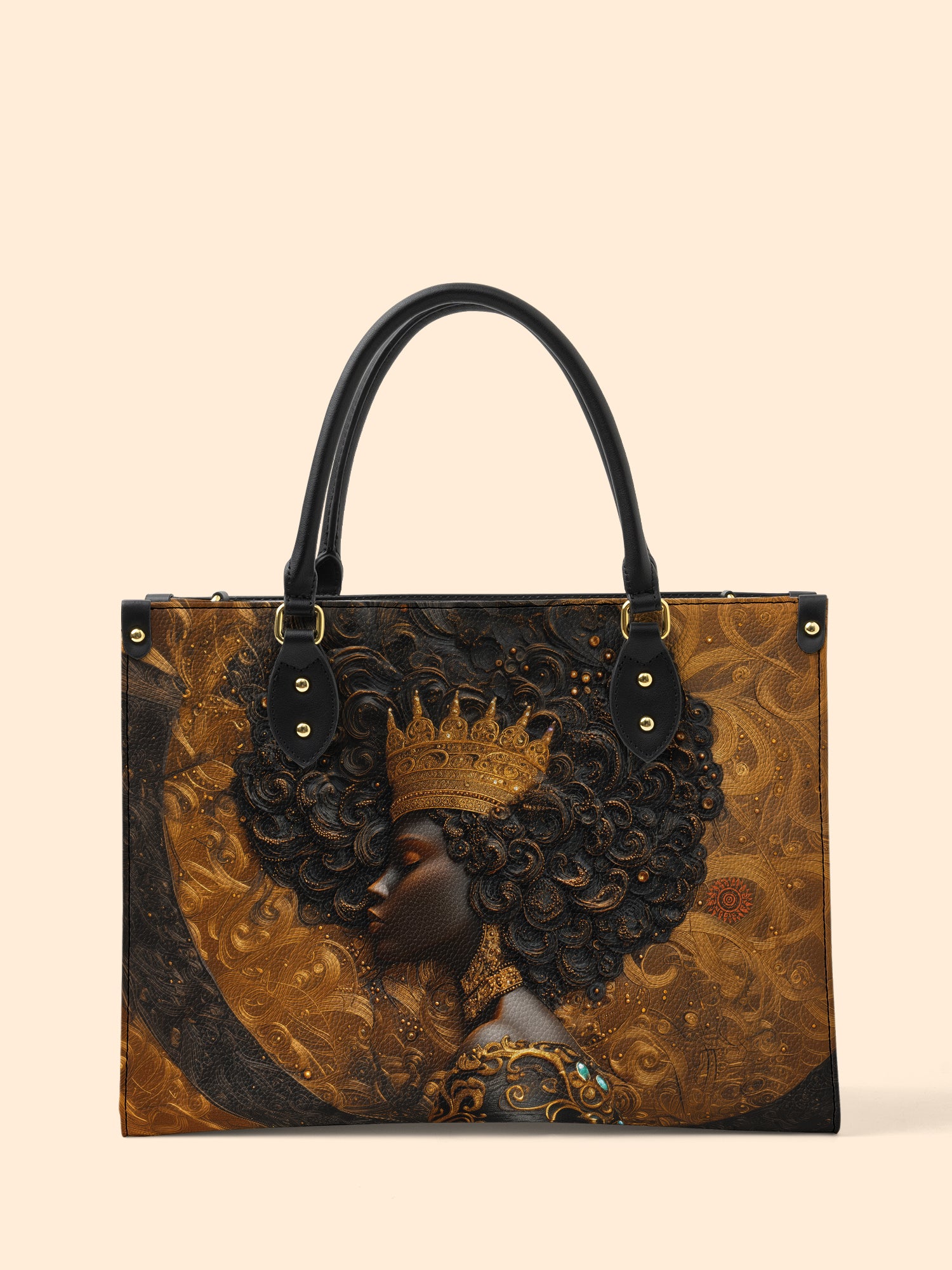 Melanin Spell Premium Leather Handbag QR0XD193