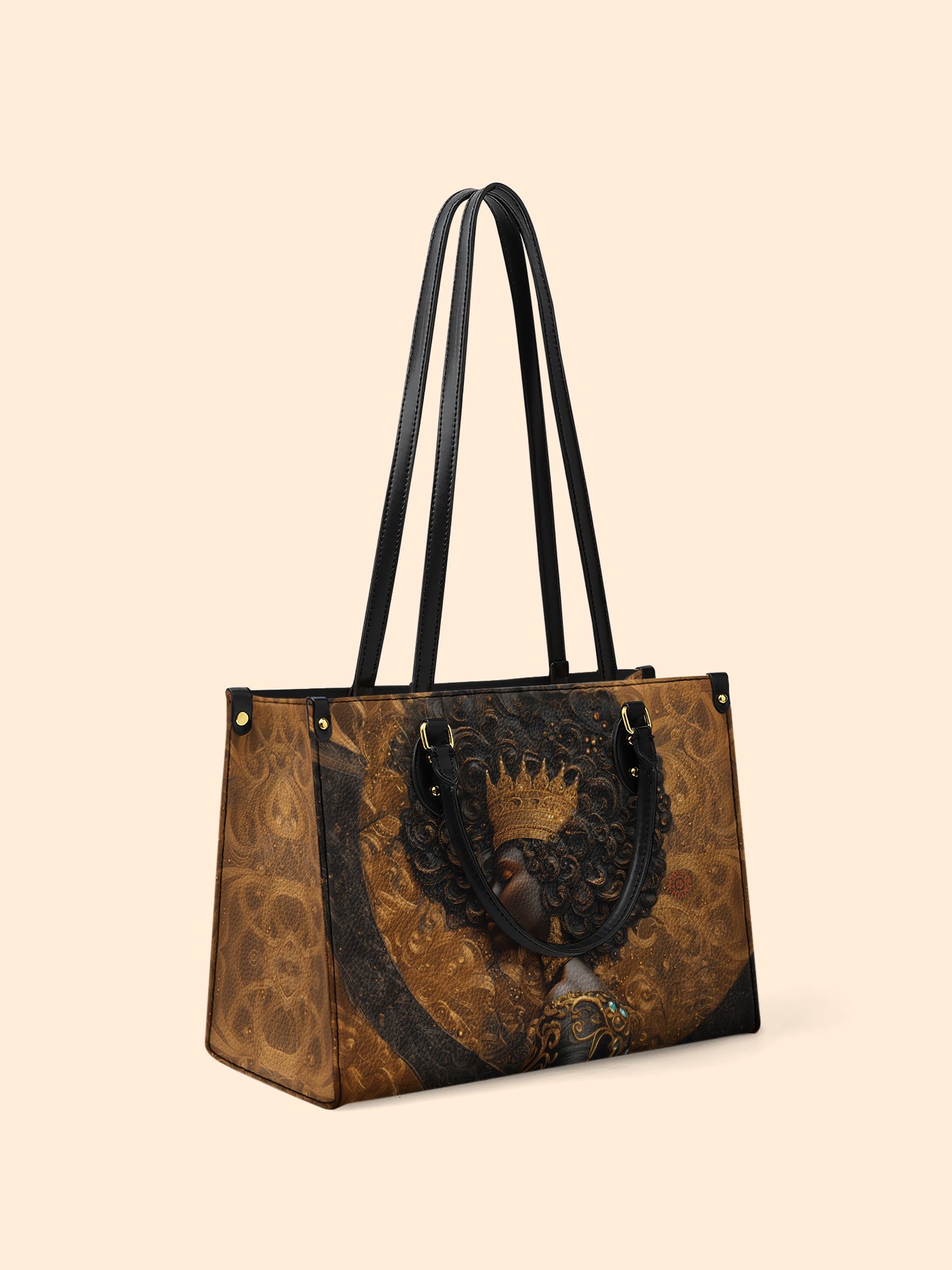 Melanin Spell Premium Leather Handbag QR0XD193
