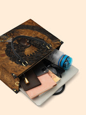 Melanin Spell Premium Leather Handbag QR0XD193