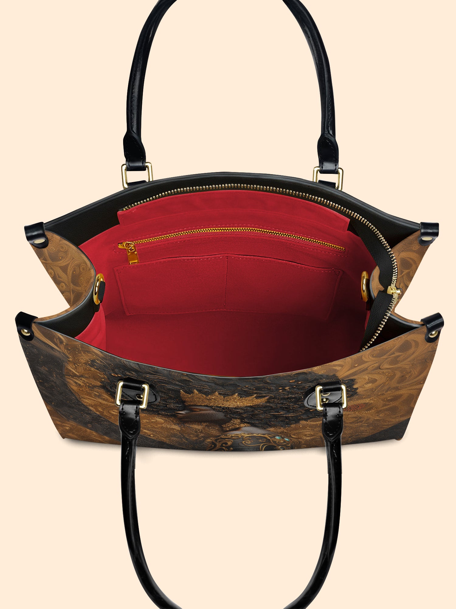 Melanin Spell Premium Leather Handbag QR0XD193