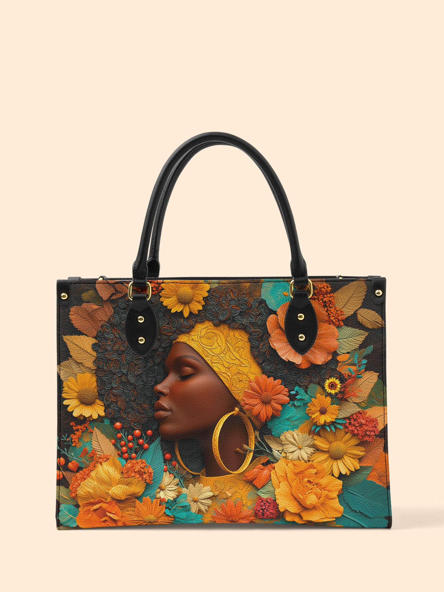 Crowned In Bloom Premium Leather Handbag QR0XD208