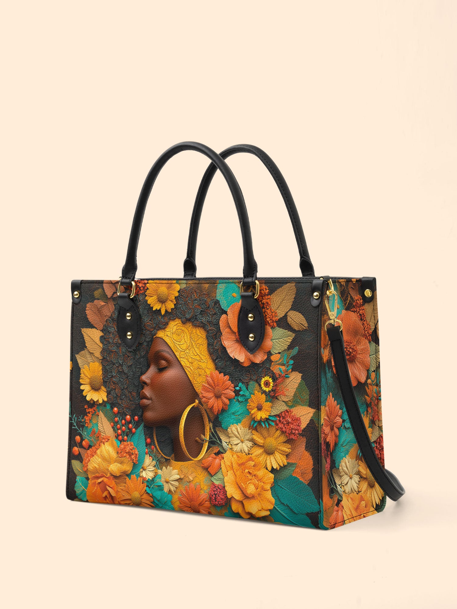 Crowned In Bloom Premium Leather Handbag QR0XD208