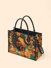 Crowned In Bloom Premium Leather Handbag QR0XD208