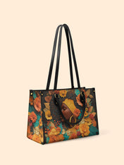Crowned In Bloom Premium Leather Handbag QR0XD208