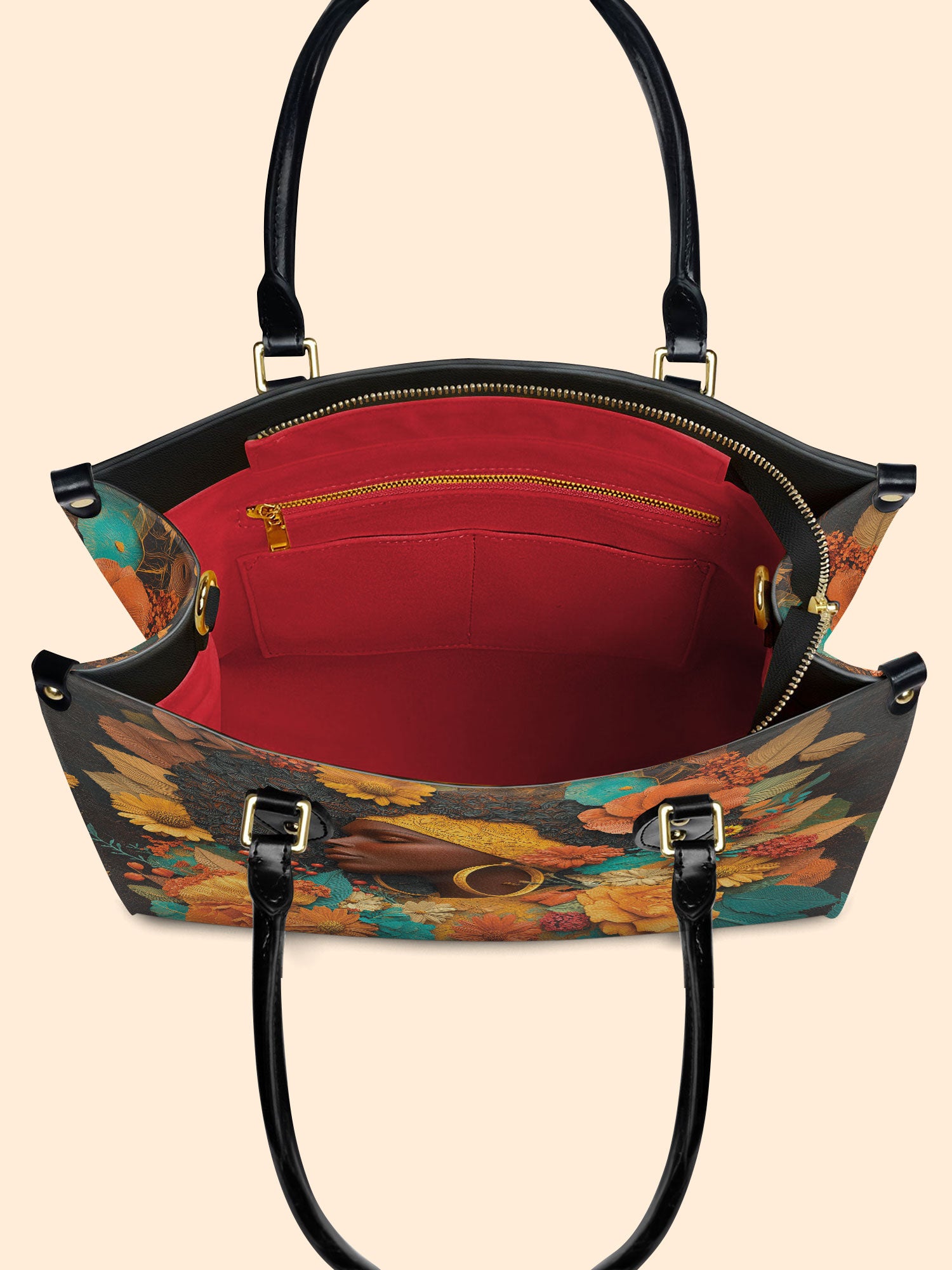 Crowned In Bloom Premium Leather Handbag QR0XD208