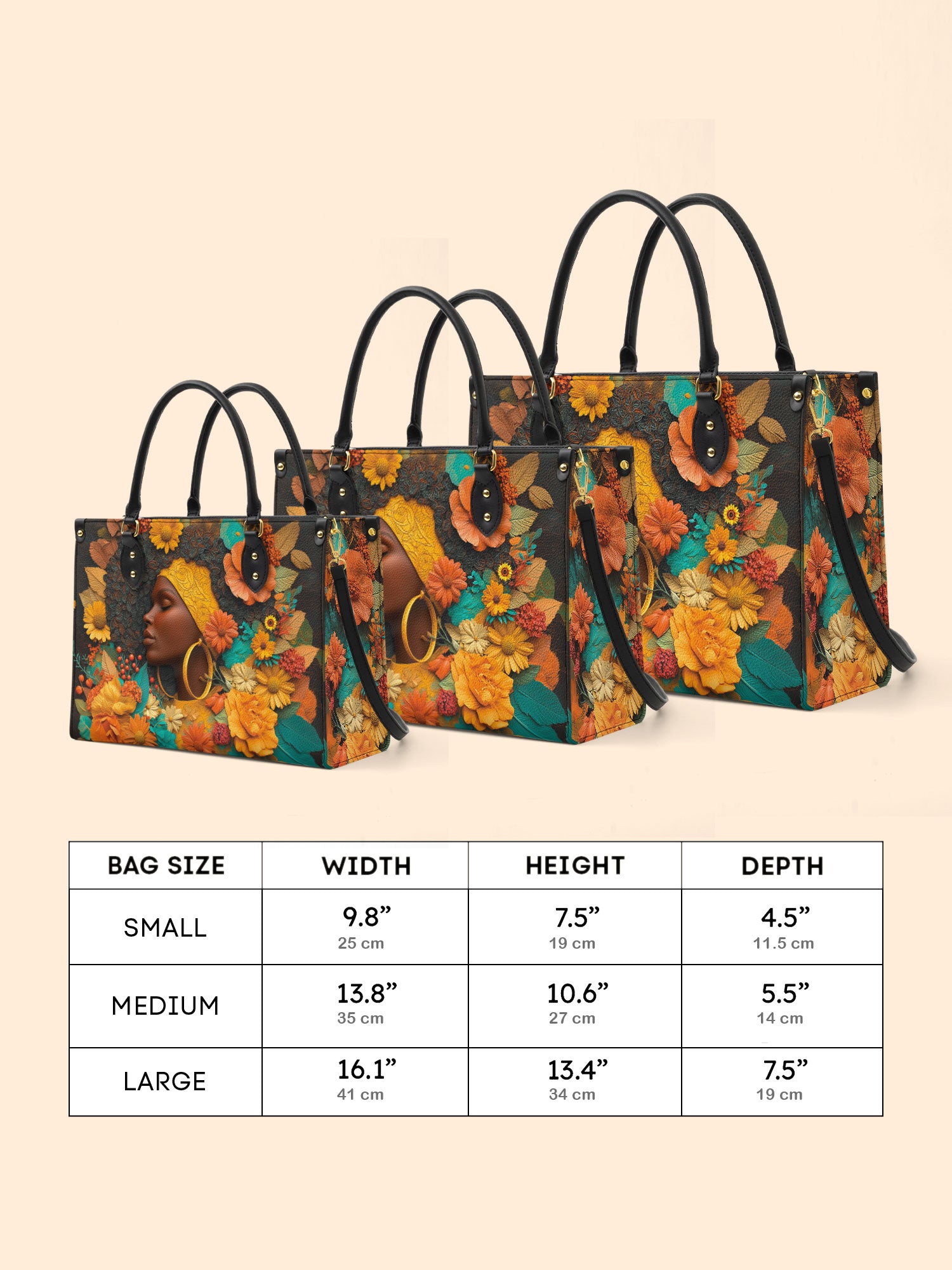 Crowned In Bloom Premium Leather Handbag QR0XD208