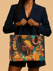 Crowned In Bloom Premium Leather Handbag QR0XD208