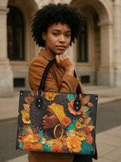 Crowned In Bloom Premium Leather Handbag QR0XD208