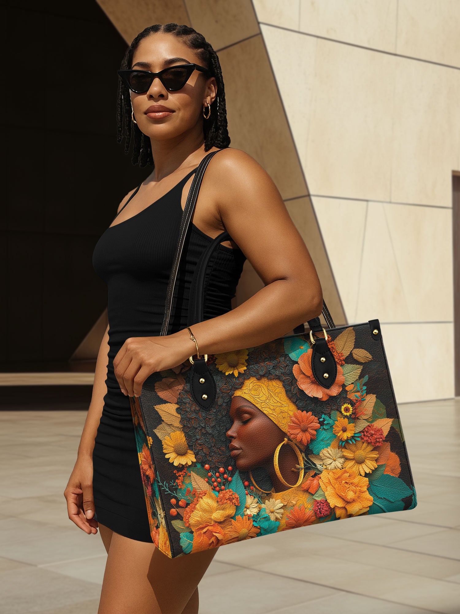 Crowned In Bloom Premium Leather Handbag QR0XD208