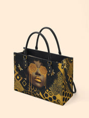 Golden Hive Premium Leather Handbag QR0XD207