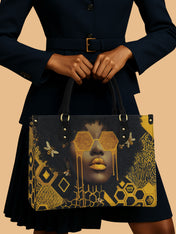 Golden Hive Premium Leather Handbag QR0XD207
