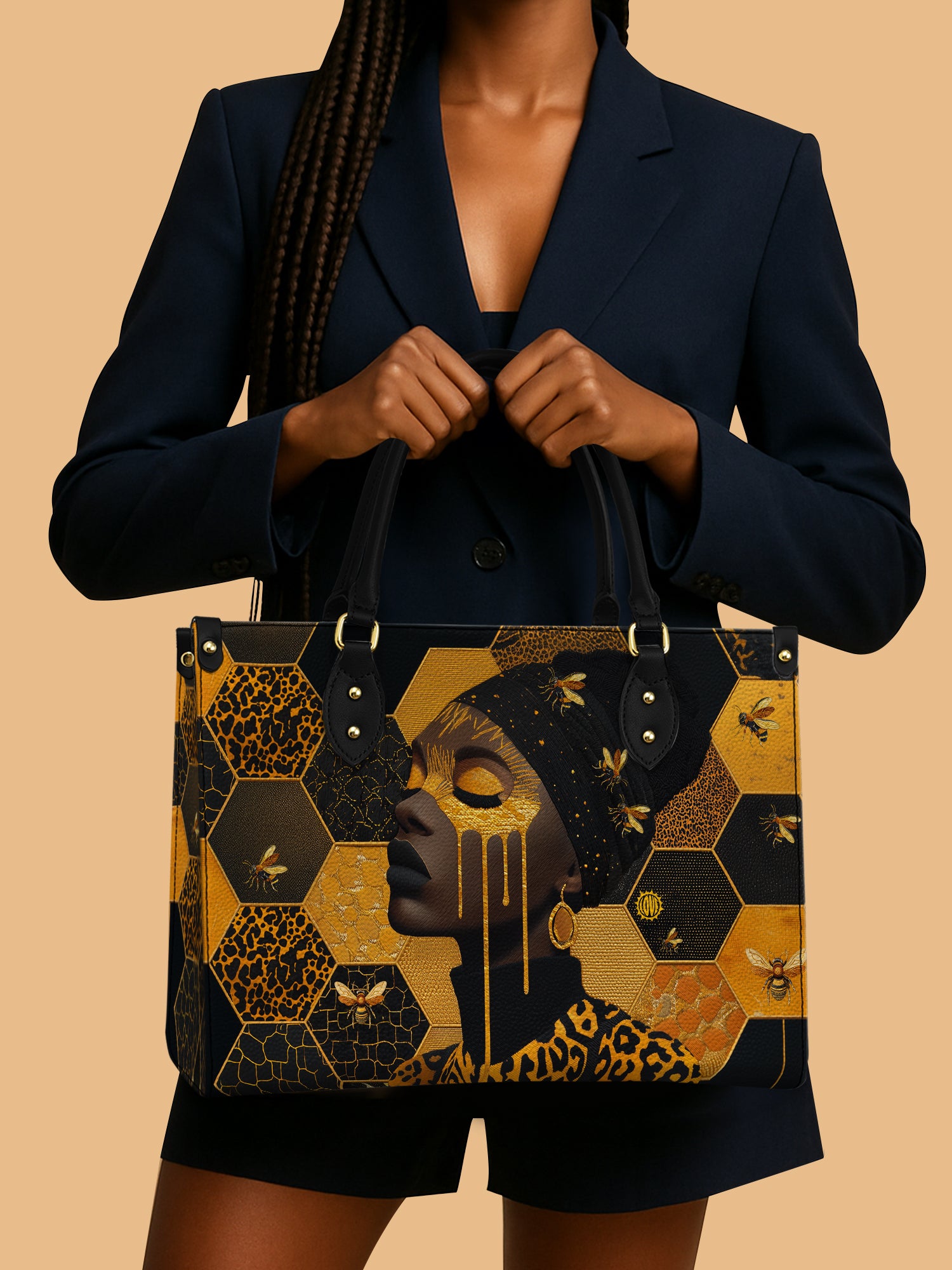 Queen Bee Premium Leather Handbag QR0XD201